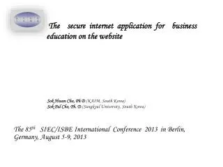 The secure internet application for business education on the website