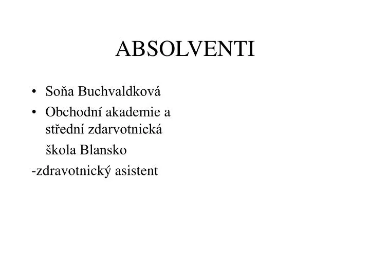 absolventi