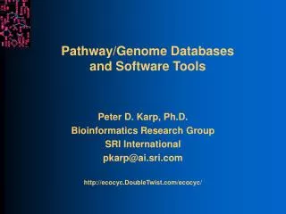 Pathway/Genome Databases and Software Tools