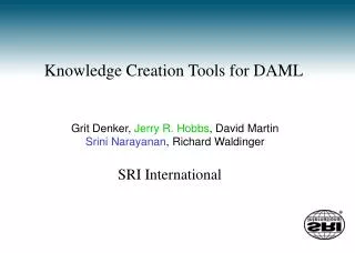 Knowledge Creation Tools for DAML