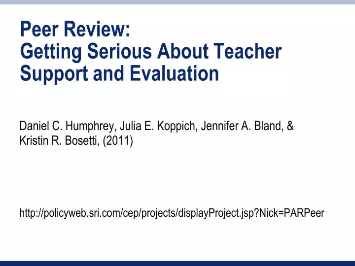 peer review getting serious about teacher support and evaluation