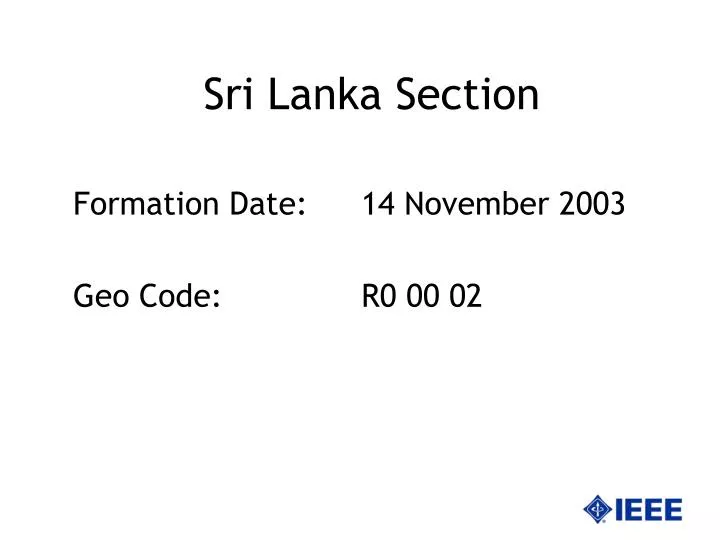 sri lanka section