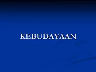 kebudayaan