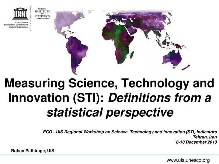 measuring science technology and innovation sti definitions from a statistical perspective