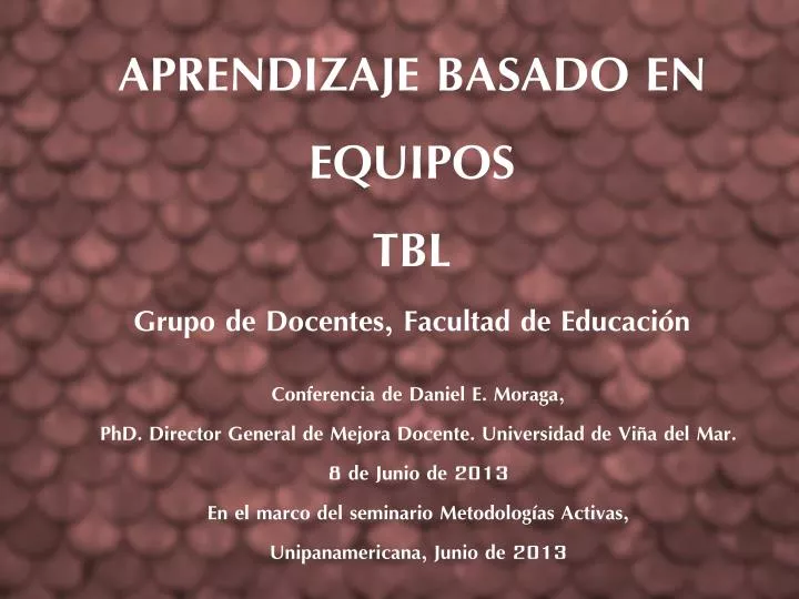 aprendizaje basado en equipos tbl grupo de docentes facultad de educaci n