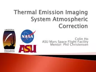 Thermal Emission Imaging System Atmospheric Correction