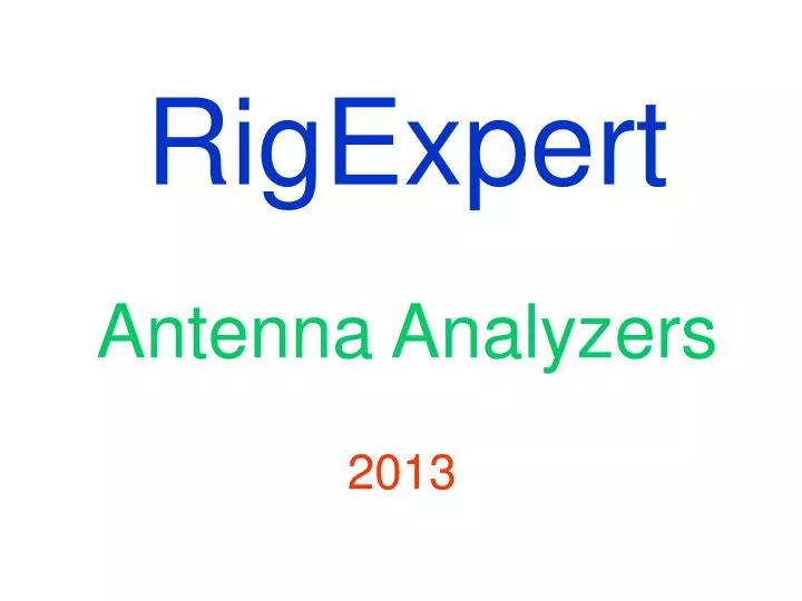 rigexpert antenna analyzers