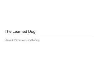 The Learned Dog