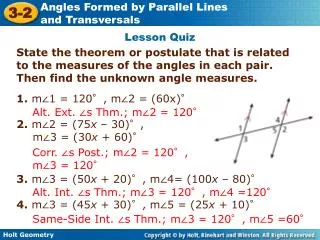 Lesson Quiz