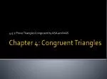 Chapter 4: Congruent Triangles