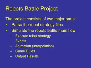Robots Battle Project