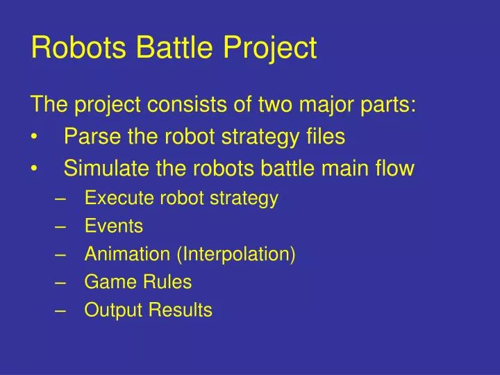 robots battle project