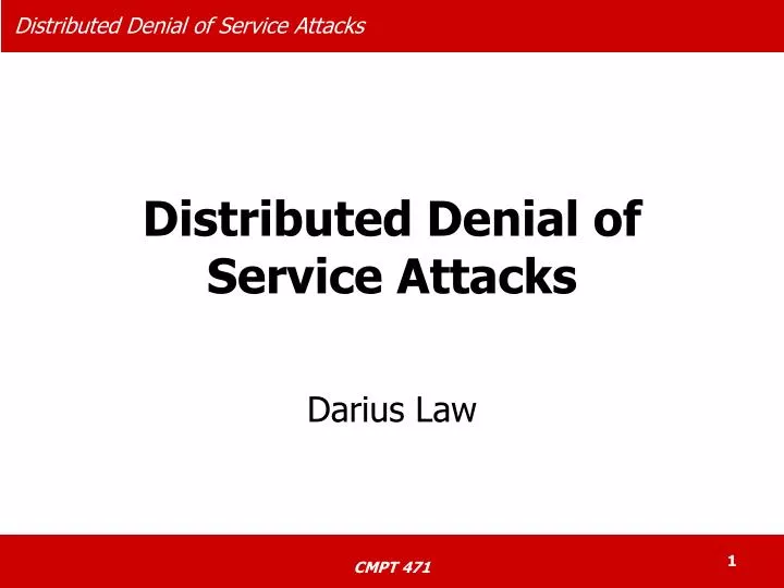 distributed denial of service attacks