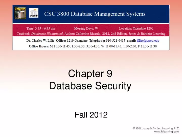 chapter 9 database security