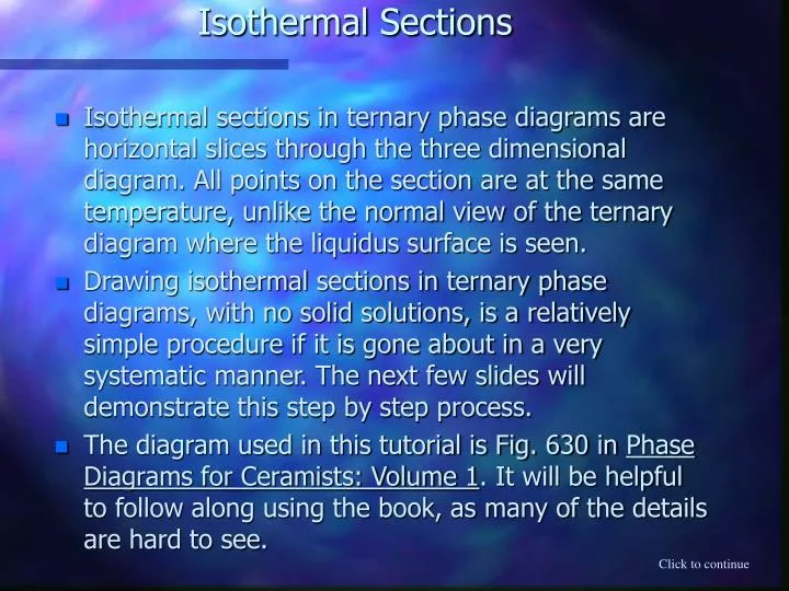 isothermal sections