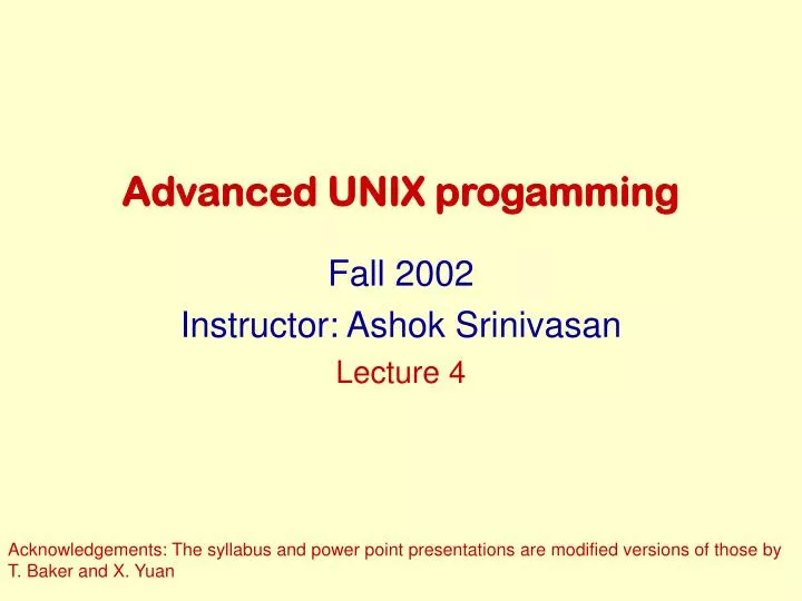 advanced unix progamming