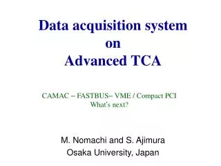 Data acquisition system on Advanced TCA