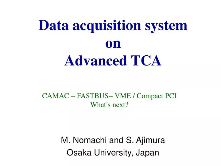 data acquisition system on advanced tca