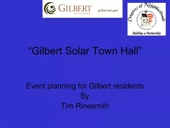 gilbert solar town hall