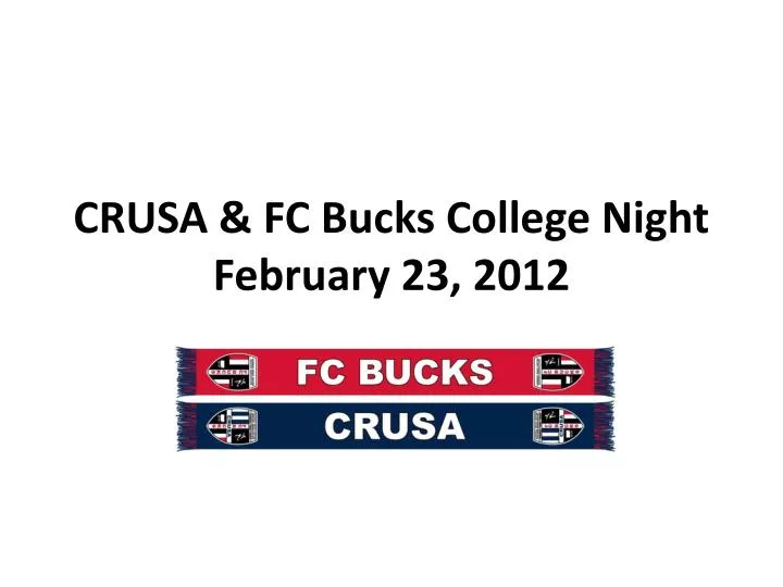 crusa fc bucks college night february 23 2012