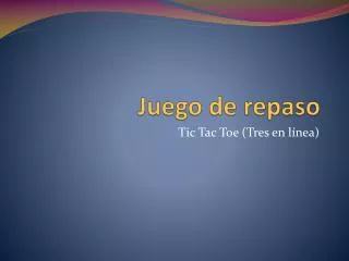 juego de repaso