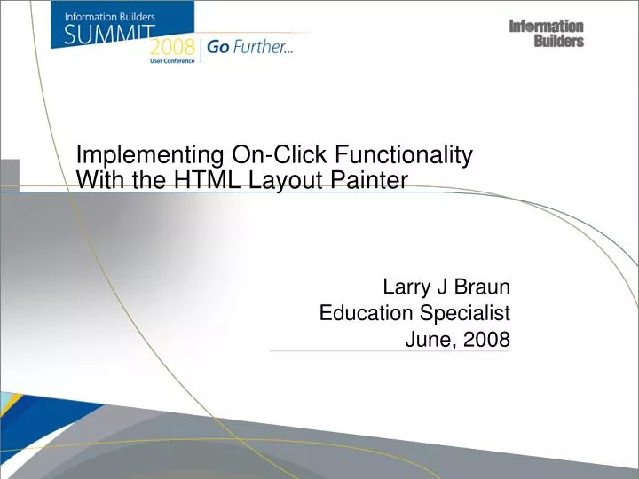 implementing on click functionality with the html layout painter