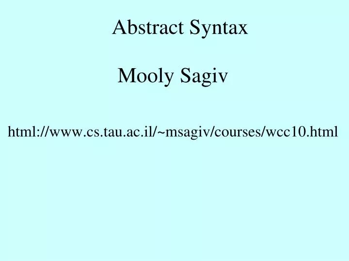 abstract syntax