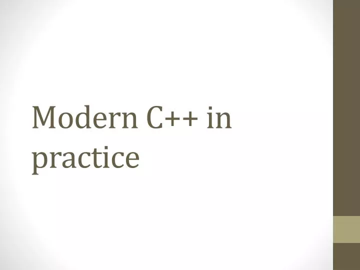 modern c in practice