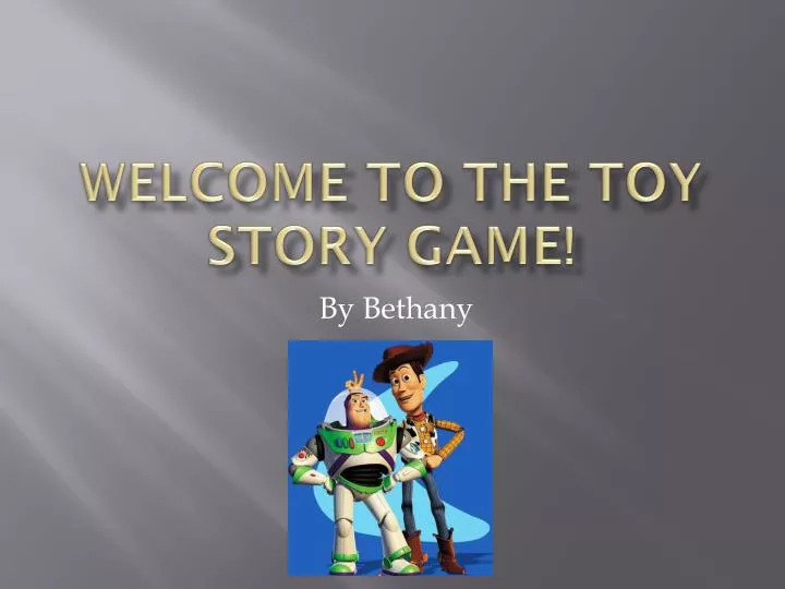 welcome to the toy story game