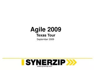 Agile 2009 Texas Tour