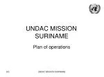 UNDAC MISSION	 SURINAME - slide 1