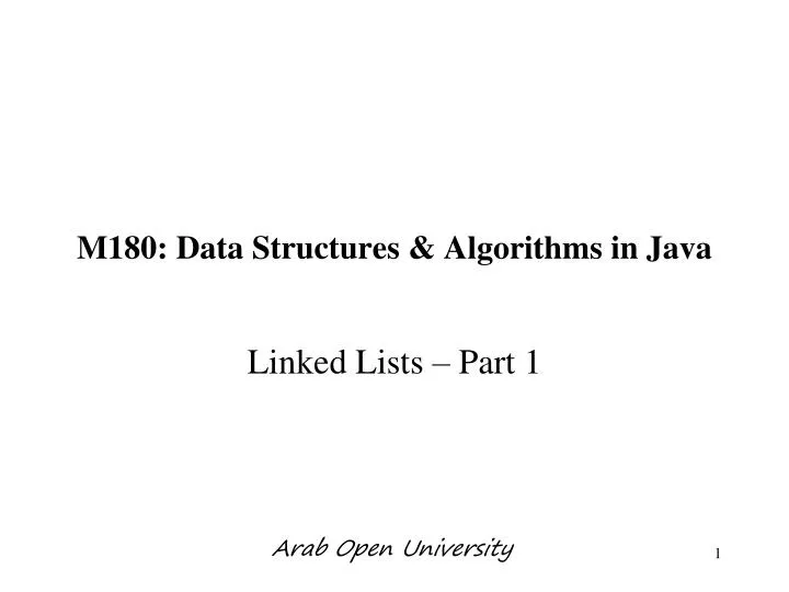 m180 data structures algorithms in java