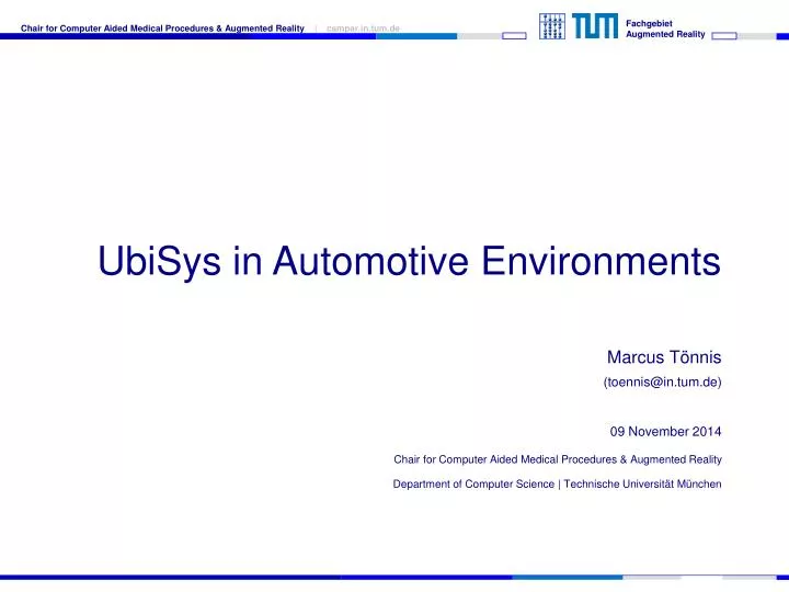 ubisys in automotive environments