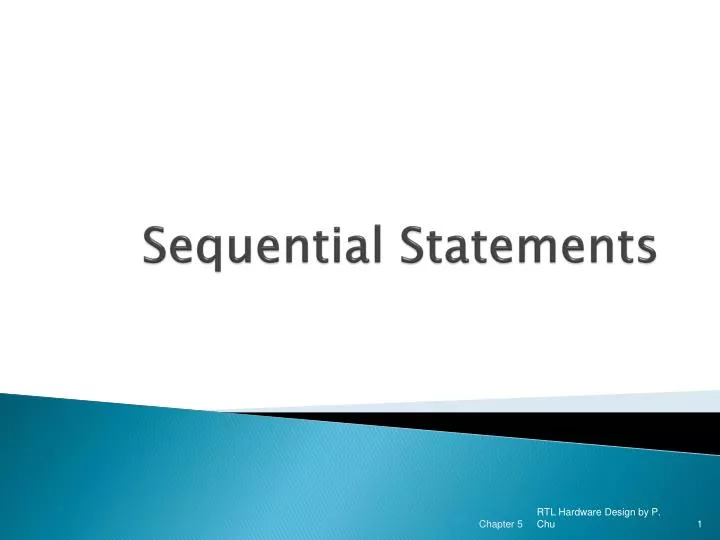 sequential statements