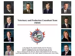 Veterinary and Production Consultant Team FHMS