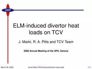ELM-induced divertor heat loads on TCV