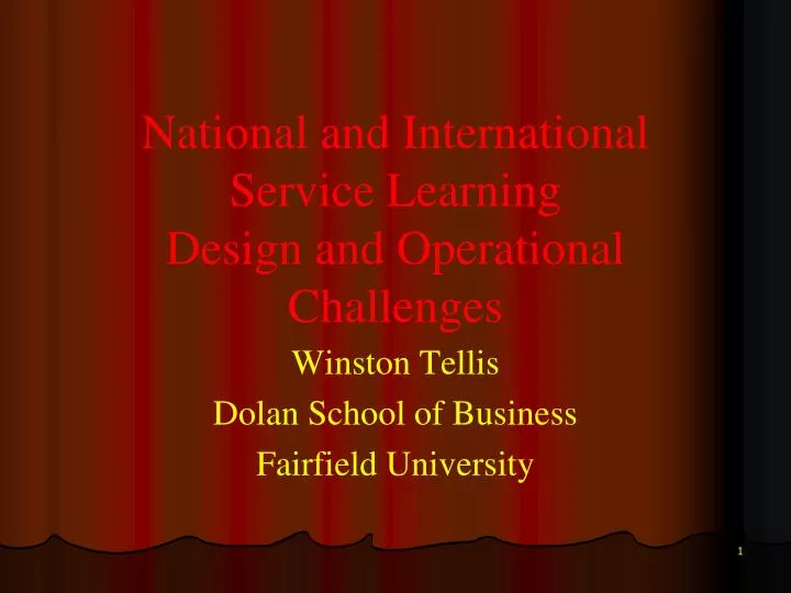 national and international service learning design and operational challenges