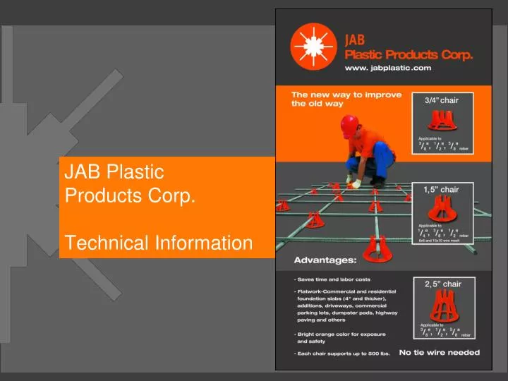 jab plastic products corp technical information