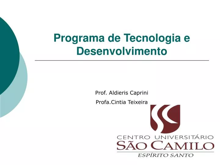 programa de tecnologia e desenvolvimento