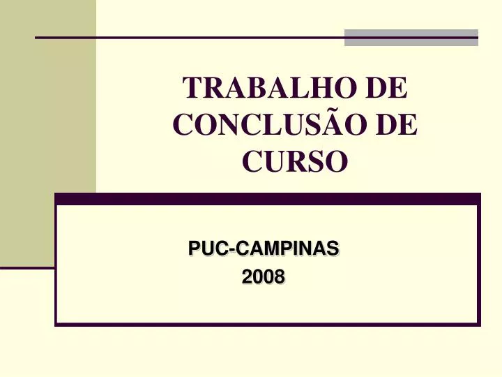 PPT - TRABALHO DE CONCLUSÃO DE CURSO PowerPoint Presentation, Free ...