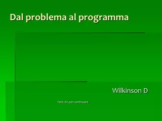 dal problema al programma