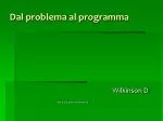 Dal problema al programma - slide 1