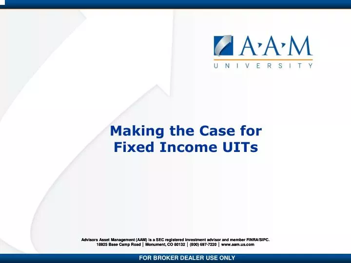 making the case for fixed income uits