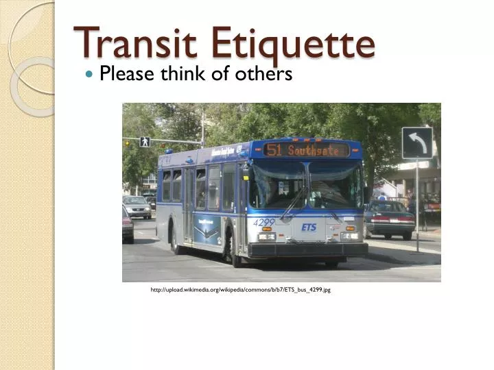 transit etiquette