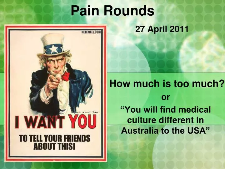 pain rounds 27 april 2011