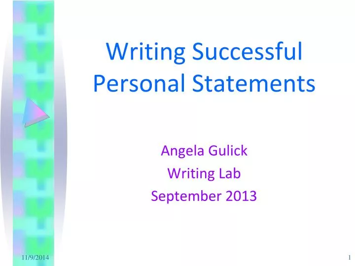 writing successful personal statements
