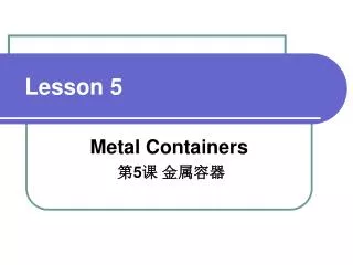 lesson 5