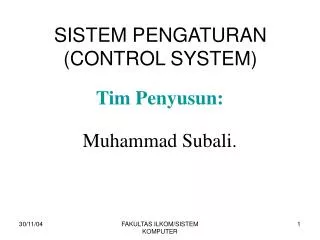 sistem pengaturan control system