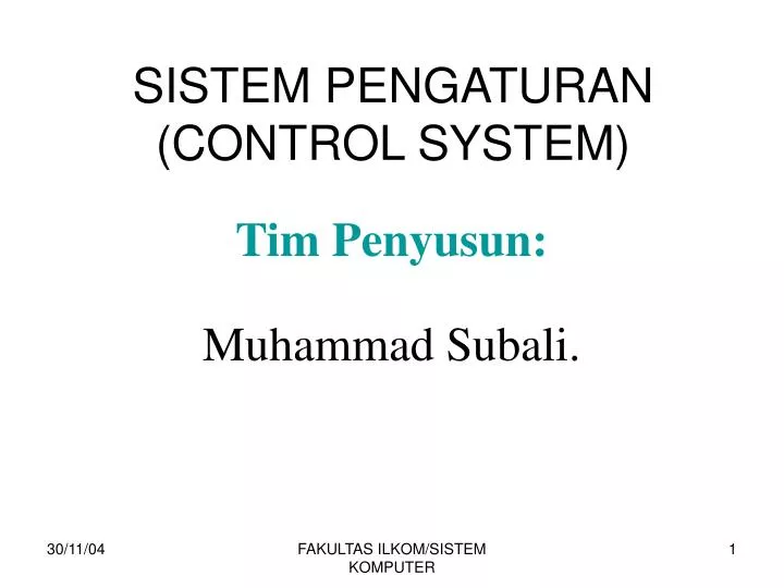 sistem pengaturan control system