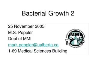 Bacterial Growth 2